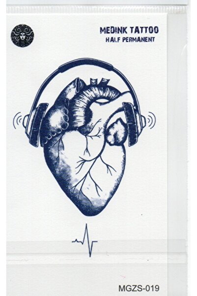 Tattoo 1 Aylık Gerçekci Kalp model Dövme Geçici Tattoo Yapıştırma Etiket