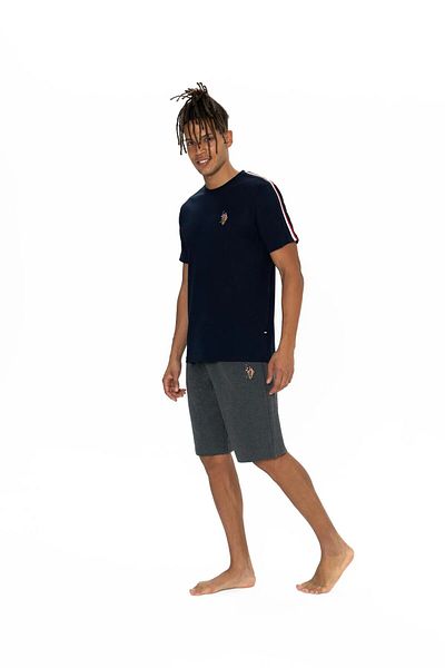 U.S. Polo Assn. Πόλο Ασν. Σετ ανδρικό σορτς πιτζάμα με στρογγυλή λαιμόκοψη