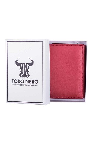 Toro Nero Women's wallet made of genuine leather, red Little