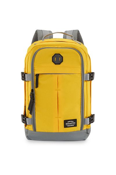 zagatto Cabin Backpack ®, Yellow-grey, 20l, 40x20x25 Cm, Wizz/ryanair Fit, Waterproof, Zg928