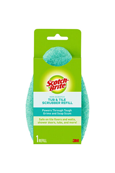 Scotch Brite عبوة إعادة تعبئة فرشاة حوض الاستحمام والبلاط طويلة الأمد غير قاب...