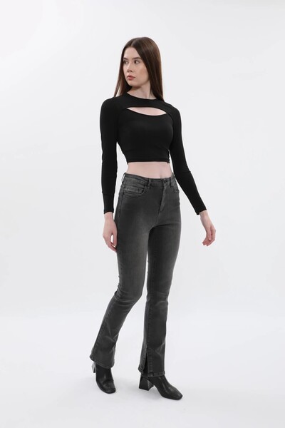 Bluewhite Women's Spanish Leg High Waist Jean Trousers