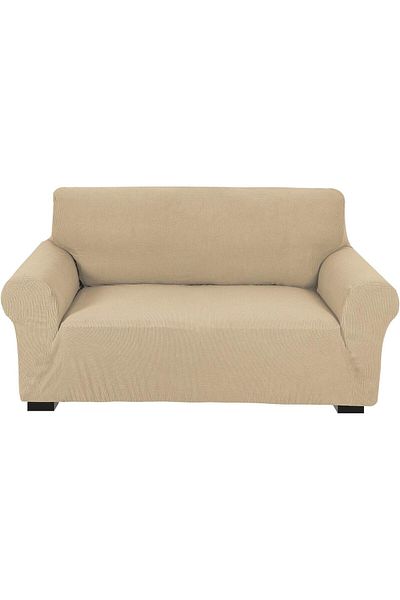 Fabienne High Stretch 2 Seater Sofa Cover 140-175cm Size Cream