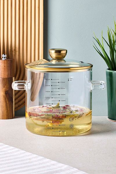 Perotti Sean Gold 1800 ml Borosilicate Glass Pot