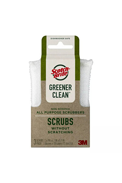 Scotch Brite Greener Clean Non-Scratch All Purpose Scrubber 0.7 x 4.1 x 2.6 Inch
