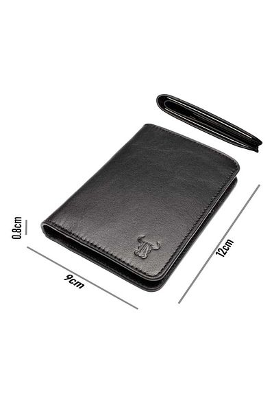 Toro Nero Men's Wallet Made Of Genuine Leather, Black, Ayan