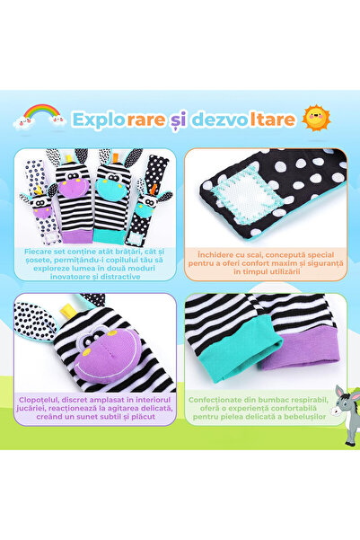 Pitikot Pitikot®️ Interactive Baby Toy Set, Rattle Socks and Bracelets, for Teething