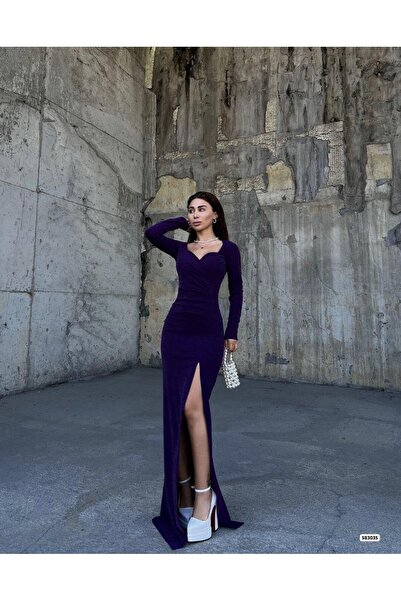 Modafeminen Βραδινό φόρεμα Davina με λεπτομέρεια με σχισμή 583035 Μωβ