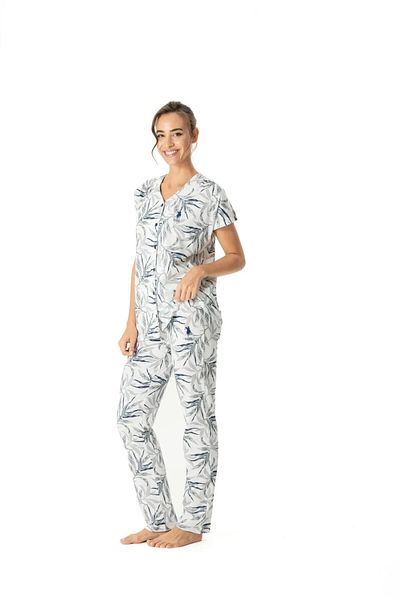 U.S. Polo Assn. U.S. Polo Assn. Set pijamale de vară cu plăcuțe, albastru bleumarin pentru femei
