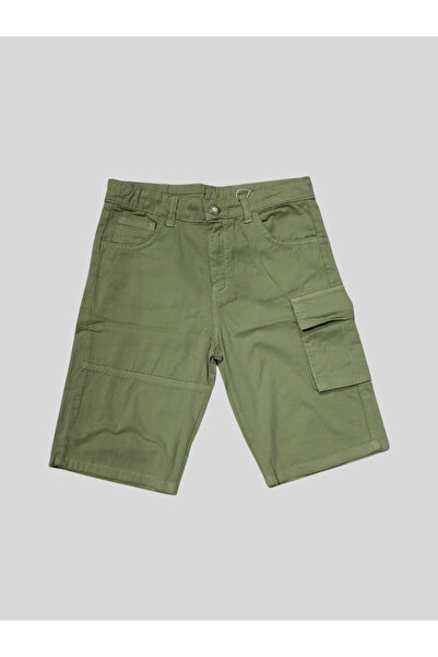 JENA Αγορικό υφαντό σορτς με τσέπες Cargo 8-14 ετών Πράσινο