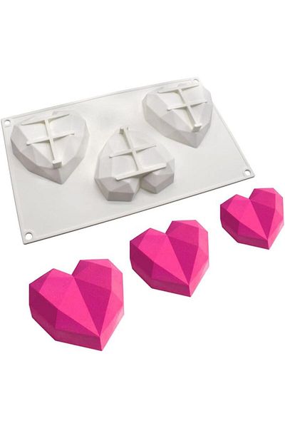 Siliko World Silicone Cake Pastry Jelly Chocolate Candle Soap Epoxy Mold Diamond Heart