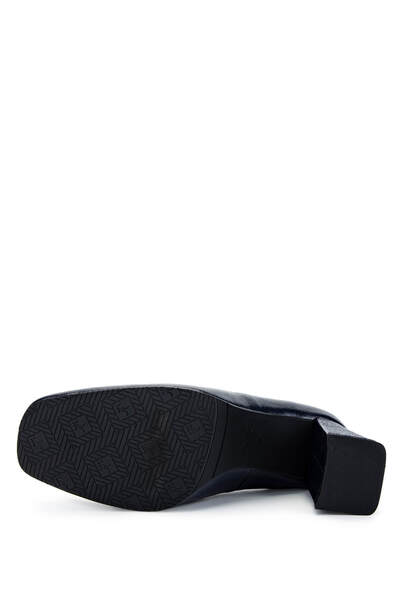 Tamer Tanca Kadın Hakiki Deri Lacivert Topuklu Ayakkabı