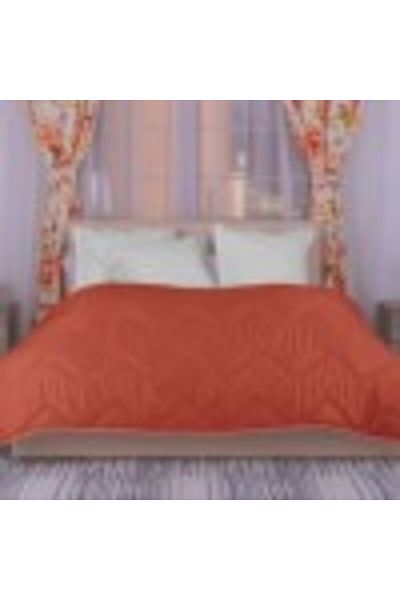 Pucioasa Winter wool quilt, damask polycotton 160X210cm, orange
