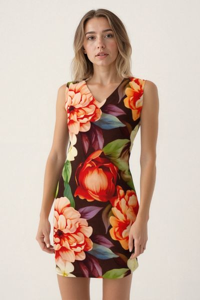 Vitrin Φόρεμα με διπλό λαιμό V με floral σχέδιο