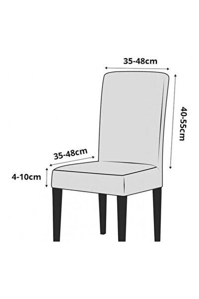 OEM Set 6 huse pentru scaune, Uni, Poliester cu Elastan, Albastru Deschis