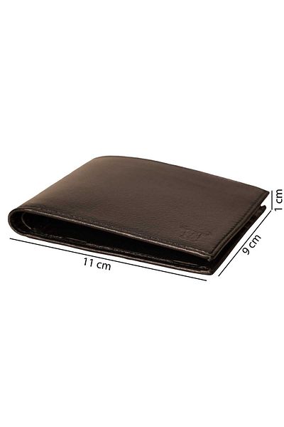 Toro Nero Men's Wallet Made Of Genuine Black Leather No Line Wallet