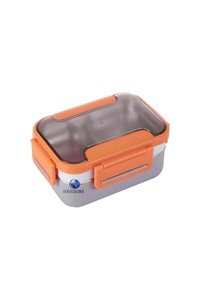 Vagonlife Çift Katmanlı Paslanmaz Çelik Öğle Yemeği Kutusu Turuncu Bl20182