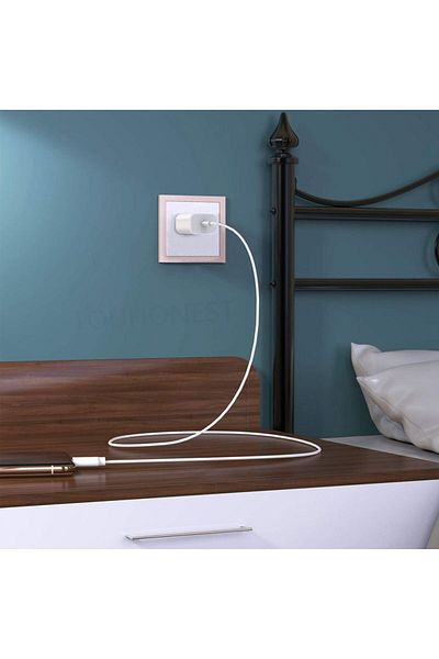 OEM Set încărcător, încărcător rapid și cablu USB-C, compatibil cu Apple, USB-C 20W, compatibil cu iPhone