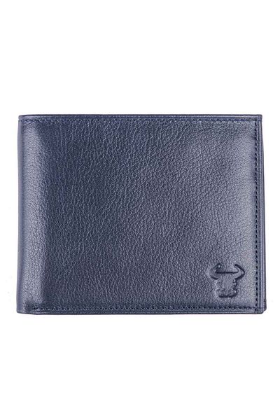 Toro Nero Men's wallet made of genuine navy leather Walletian