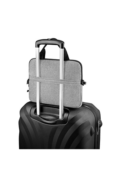 zagatto Geantă laptop Zagatto® 15.6", gri, impermeabilă, curea troler, 2 compartimente, ZG871