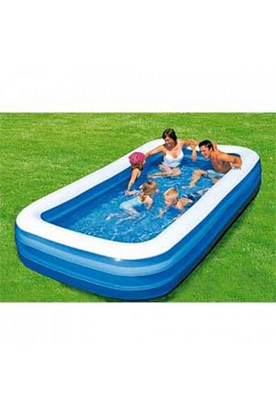 OEM Inflatable pool for children and adults, PVC, 210x140x65 cm, blue/white