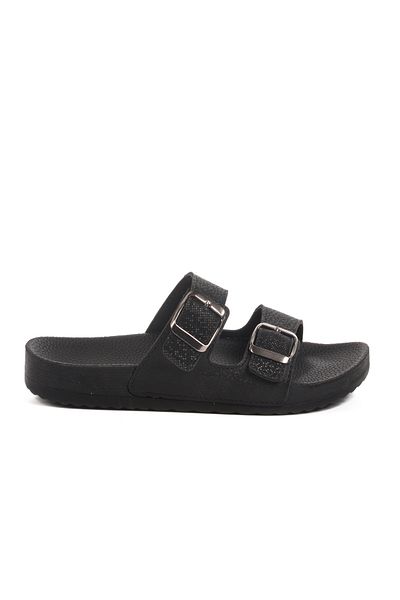 AYAKMOD Black Double Banded Women's Slippers 43.001 Z