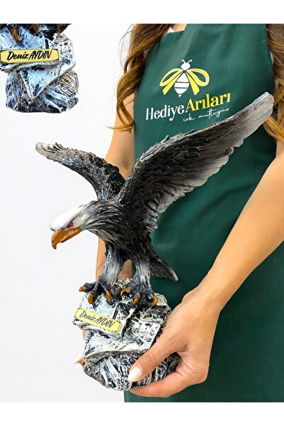 MEGA KANYON Size Özel Isimli Tasarım Kartal Heykeli | 37cm Büyük Boy Yüksek K...