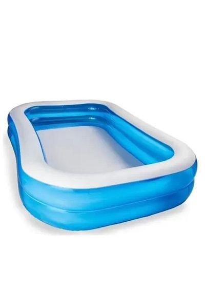 OEM Inflatable Family Pool 201 x 150 x 51 cm with 2 rings, rectangular XXL