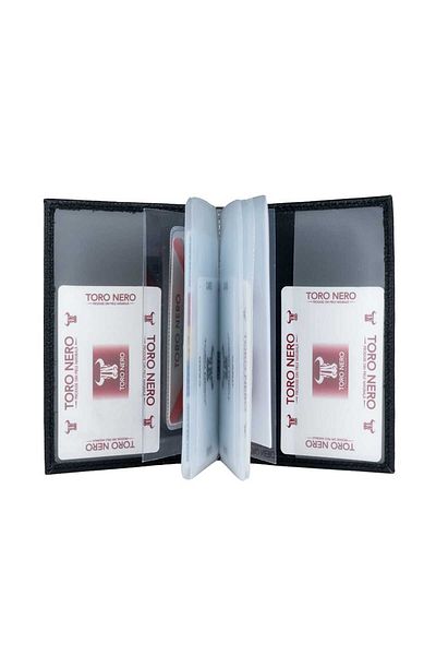 Toro Nero Men's Wallet Made Of Genuine Black Leather Document Holder