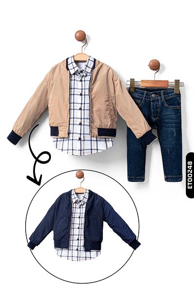 xo kids moda Boy's Top and Bottom Set 1-5 Years 1172