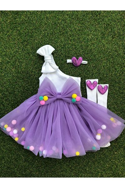Kokosh kidss Girl's Tutu Skirt Set with Pompom
