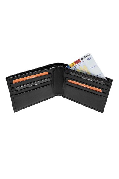 Toro Nero Men's wallet made of genuine leather, black, Bretan