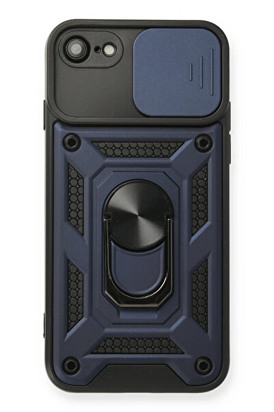 NewFace iPhone 7 Case Pars Lens Ring Silicone - Navy Blue 1494515709