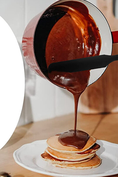 Silicolife Spatulă plată din silicon negru de 25 cm – Spatulă și racletă antiaderente pentru copt și gătit