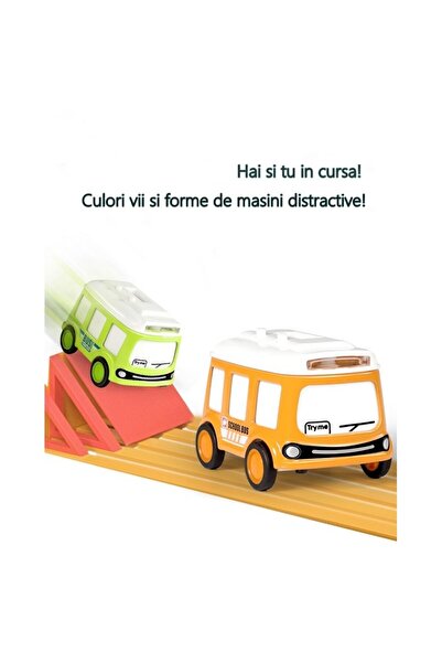 SOHO Set jucarie pentru copii, Flippy, masina-ceas verde si portocalie