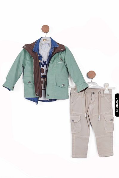 xo kids moda Boy's Top and Bottom Set 12-36 Months 11055