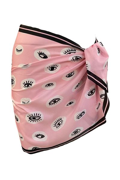 tarzınısec Short Pareo - Pink Eye Model 150X50 cm