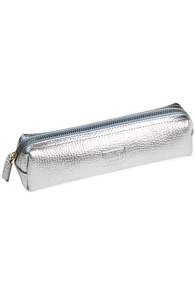Leather Paper Leather Silver Pencil Case
