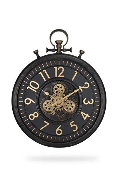 Efe Mark Premium Serisi Antik Eskitme Kadranlı Döner Çarklı 60 Santimetre Köstekli Ev ve Ofis Duvar