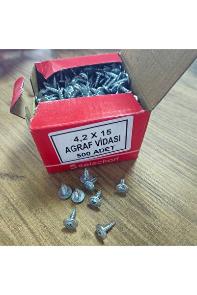 BEŞER ALÜMİNYUM SELECTRON 4.2X15 AGRAF VİDASI 500 ADET