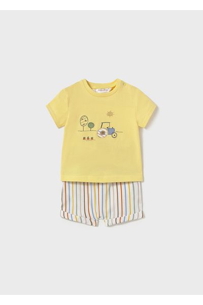 MAYORAL Baby Boy T-Shirt Shorts Set Yellow 1202
