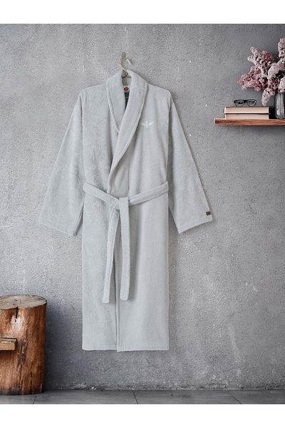 Cotton Box Μονό Μπουρνούζι Wellness Stone L/XL Γκρι