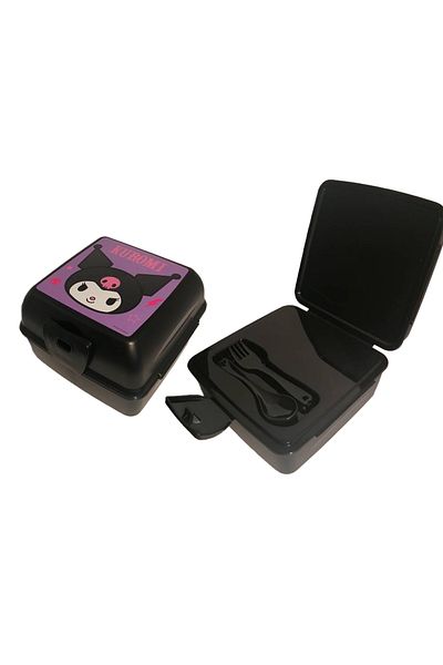Hobidehobi Kuromi Lunch Box & Flask Set-Brush Gift