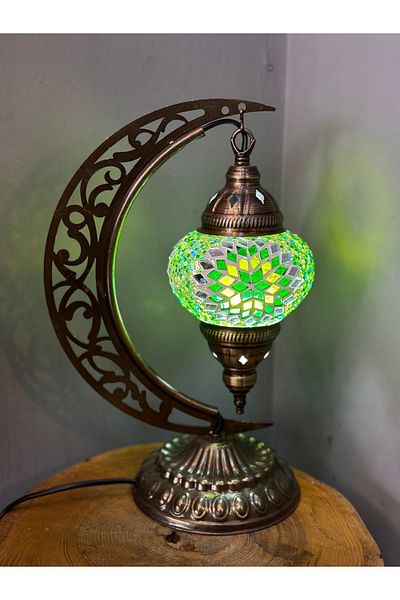 CYL Mosaic Patterned Authentic Dress - Lampshade Table and Light Bulb Gift