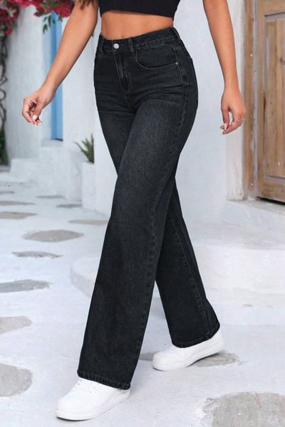 CEDY DENIM High Waist Loose Women's Jeans - Plus Size Jean Anthracite C602