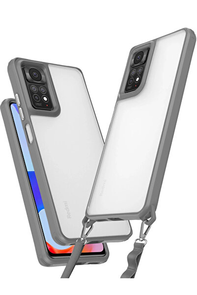 NewFace حافظة هاتف Xiaomi Redmi Note 11 Pro حافظة سيليكون خماسية - رمادي تيتا...