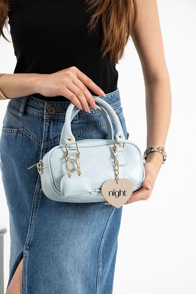 Night Geantă de mână și de umăr pentru femei Bonnie Model Baby Blue Charm Gift