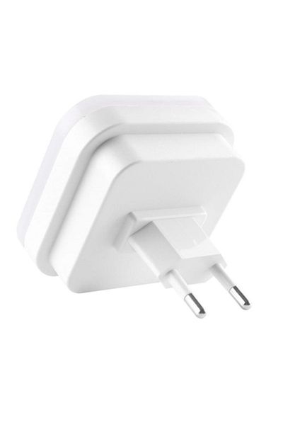 MNMYSTYLE Lampă de noapte cu LED alb 1W și senzor de lumină, alb