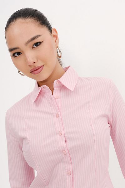 Addax Buttoned Striped Shirt G16810-Z12