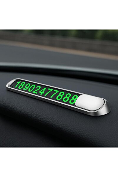 Polham Metal Araç Içi Geçici Park Numaratörü, Gizlenebilir Numaralı, Fosforlu, Manyetik Numaralı Num